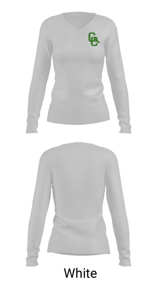 Women's Long Sleeve Vneck Shirt, Classic City High School, Spirit Store, Teamtime, Team time, sublimation, custom sports apparel, team uniforms, spirit wear, spiritwear, sports uniforms, custom shirts, team store, custom team store, fundraiser sports, apparel fundraiser
