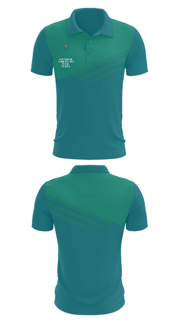 Short Sleeve Performance Polo, Bottom Side Plumbing and other things, , Teamtime, Team time, sublimation, custom sports apparel, team uniforms, spirit wear, spiritwear, sports uniforms, custom shirts, team store, custom team store, fundraiser sports, apparel fundraiser