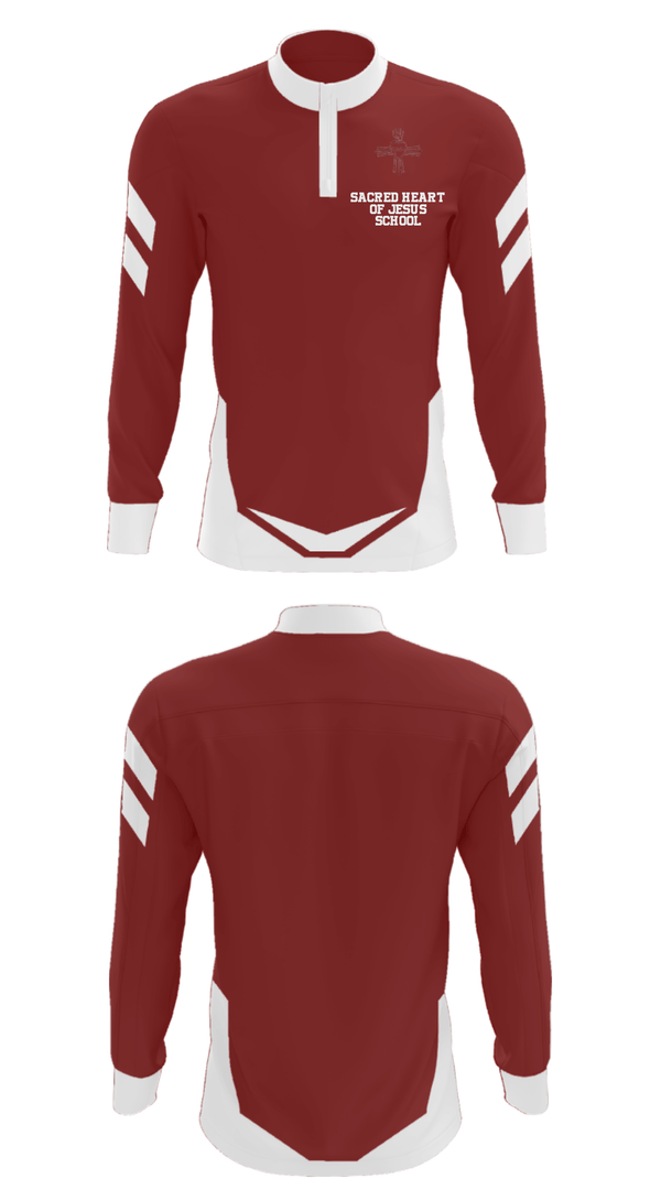 Quarter Zip Jacket, Sacred Heart of Jesus School, Spirit Store, Teamtime, Team time, sublimation, custom sports apparel, team uniforms, spirit wear, spiritwear, sports uniforms, custom shirts, team store, custom team store, fundraiser sports, apparel fundraiser