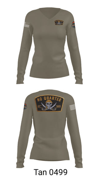 Women's Long Sleeve Vneck Shirt, , Marines, Teamtime, Team time, sublimation, custom sports apparel, team uniforms, spirit wear, spiritwear, sports uniforms, custom shirts, team store, custom team store, fundraiser sports, apparel fundraiser