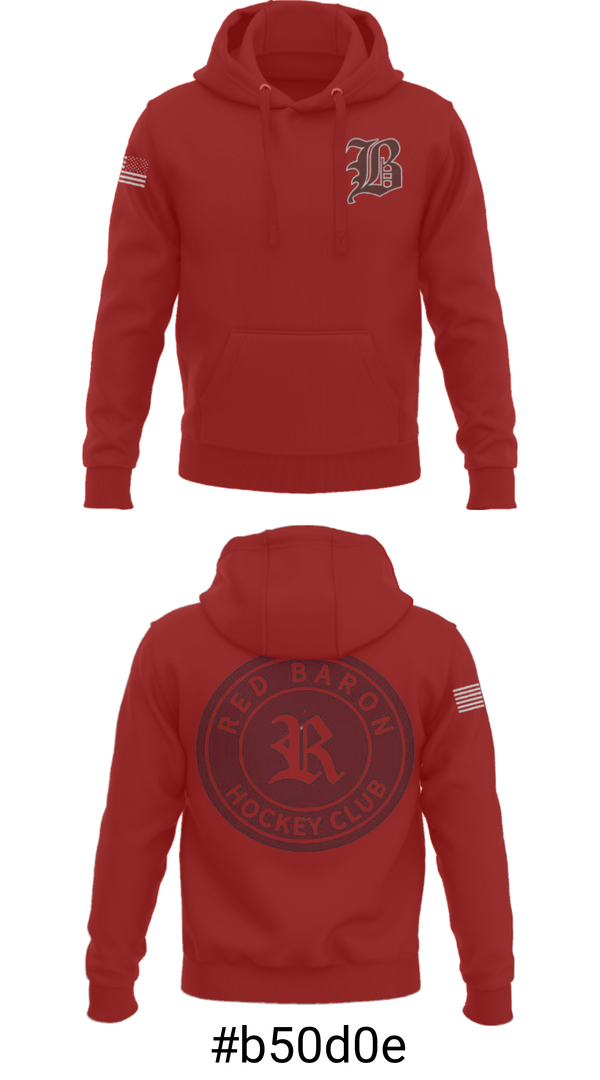 Hoodie, Red Baron Hockey Club, Ice Hockey, Teamtime, Team time, sublimation, custom sports apparel, team uniforms, spirit wear, spiritwear, sports uniforms, custom shirts, team store, custom team store, fundraiser sports, apparel fundraiser