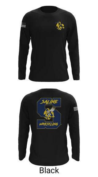 Long Sleeve Performance Shirt, Saline Middle School Wrestling, Wrestling, Teamtime, Team time, sublimation, custom sports apparel, team uniforms, spirit wear, spiritwear, sports uniforms, custom shirts, team store, custom team store, fundraiser sports, apparel fundraiser