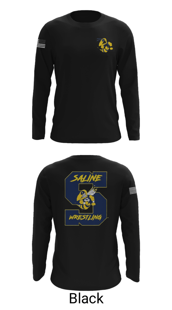Long Sleeve Performance Shirt, Saline Middle School Wrestling, Wrestling, Teamtime, Team time, sublimation, custom sports apparel, team uniforms, spirit wear, spiritwear, sports uniforms, custom shirts, team store, custom team store, fundraiser sports, apparel fundraiser