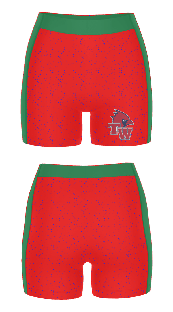 Women's Compression Shorts, Thomas Worthington High School Basketball, Women's Basketball, Teamtime, Team time, sublimation, custom sports apparel, team uniforms, spirit wear, spiritwear, sports uniforms, custom shirts, team store, custom team store, fundraiser sports, apparel fundraiser