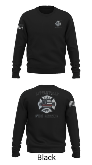 Crew Neck Sweatshirt, Littleville Fire & Rescue, Fire Department, Teamtime, Team time, sublimation, custom sports apparel, team uniforms, spirit wear, spiritwear, sports uniforms, custom shirts, team store, custom team store, fundraiser sports, apparel fundraiser
