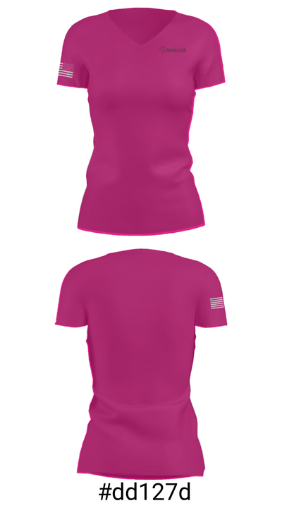 Lady Spartans Elite Basketball 8176620 Women's Short Sleeve V-neck Shirt - 21
