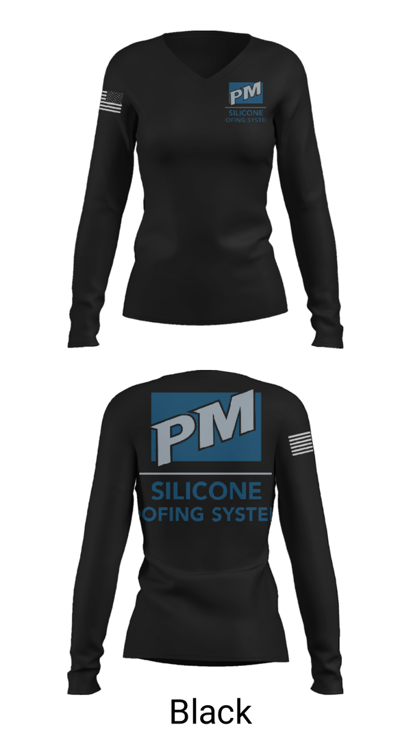 Women's Long Sleeve Vneck Shirt, sA Plus Sustainable Roofing Coatings, , Teamtime, Team time, sublimation, custom sports apparel, team uniforms, spirit wear, spiritwear, sports uniforms, custom shirts, team store, custom team store, fundraiser sports, apparel fundraiser