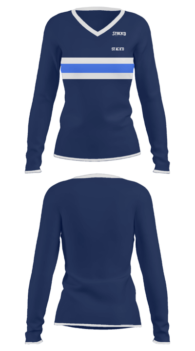 Stack'd 61249956 Women's Long Sleeve V-neck Shirt - 24