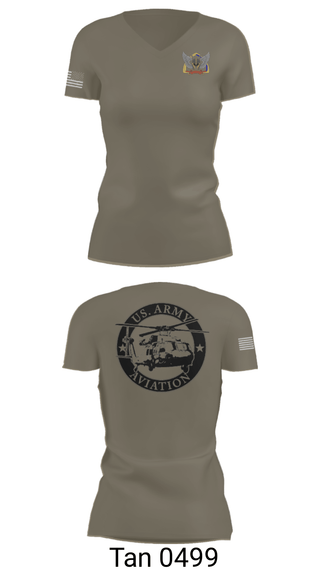 Women's Short Sleeve Vneck Shirt, A Co 1-13 AVN REGT, Army, Teamtime, Team time, sublimation, custom sports apparel, team uniforms, spirit wear, spiritwear, sports uniforms, custom shirts, team store, custom team store, fundraiser sports, apparel fundraiser