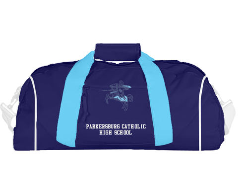 Duffle Bag, Parkersburg Catholic High School, Spirit Store, Teamtime, Team time, sublimation, custom sports apparel, team uniforms, spirit wear, spiritwear, sports uniforms, custom shirts, team store, custom team store, fundraiser sports, apparel fundraiser
