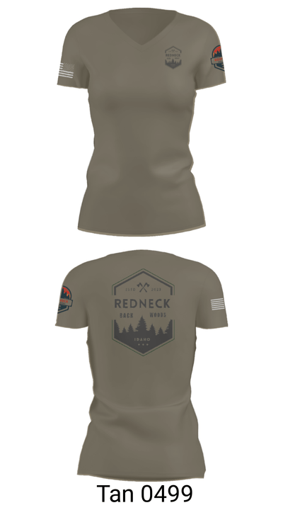 REDNECKS 52508917 Women's Short Sleeve V-neck Shirt - 36