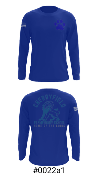 Long Sleeve Performance Shirt, Cherryfield Elementary School, Spirit Store, Teamtime, Team time, sublimation, custom sports apparel, team uniforms, spirit wear, spiritwear, sports uniforms, custom shirts, team store, custom team store, fundraiser sports, apparel fundraiser