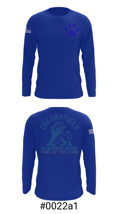 Cherryfield Elementary School 53264844 Long Sleeve Performance Shirt - 18