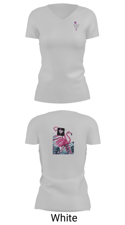 Paradise Funnel Cakes 47204520 Women's Short Sleeve V-neck Shirt - 7