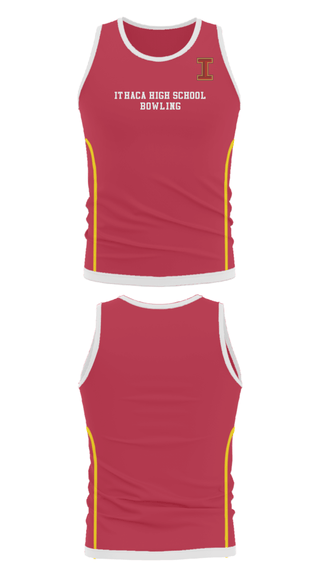 Tank Top, Ithaca High School Bowling, Bowling, Teamtime, Team time, sublimation, custom sports apparel, team uniforms, spirit wear, spiritwear, sports uniforms, custom shirts, team store, custom team store, fundraiser sports, apparel fundraiser