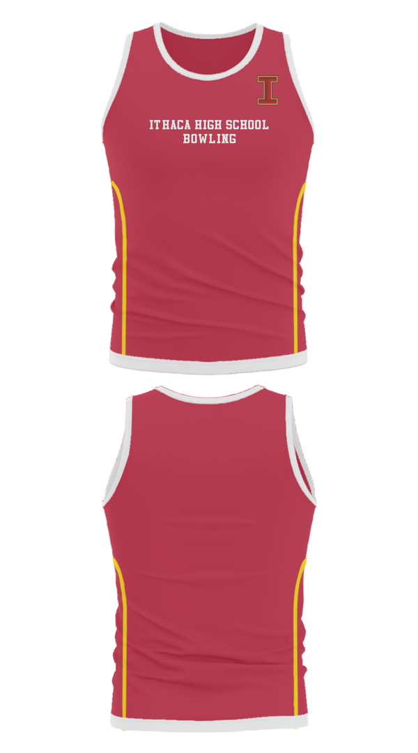 Tank Top, Ithaca High School Bowling, Bowling, Teamtime, Team time, sublimation, custom sports apparel, team uniforms, spirit wear, spiritwear, sports uniforms, custom shirts, team store, custom team store, fundraiser sports, apparel fundraiser