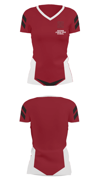 Women's Short Sleeve Vneck Shirt, Havana Junior High School, Spirit Store, Teamtime, Team time, sublimation, custom sports apparel, team uniforms, spirit wear, spiritwear, sports uniforms, custom shirts, team store, custom team store, fundraiser sports, apparel fundraiser