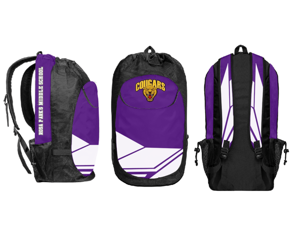 Gear Bag, Rosa Parks Middle School, Spirit Store, Teamtime, Team time, sublimation, custom sports apparel, team uniforms, spirit wear, spiritwear, sports uniforms, custom shirts, team store, custom team store, fundraiser sports, apparel fundraiser