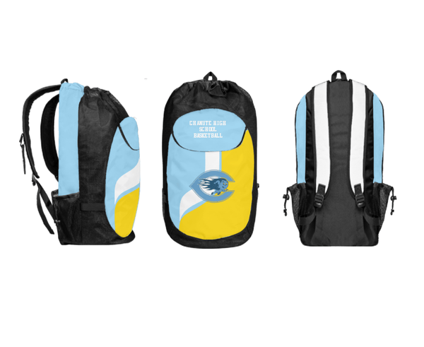 Gear Bag, Chanute High School Basketball, Women's Basketball, Teamtime, Team time, sublimation, custom sports apparel, team uniforms, spirit wear, spiritwear, sports uniforms, custom shirts, team store, custom team store, fundraiser sports, apparel fundraiser