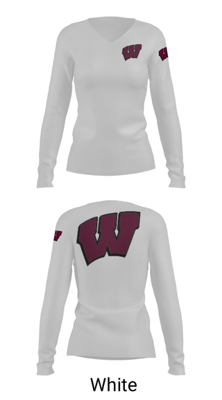 Women's Long Sleeve Vneck Shirt, Whitman, Men's Volleyball, Teamtime, Team time, sublimation, custom sports apparel, team uniforms, spirit wear, spiritwear, sports uniforms, custom shirts, team store, custom team store, fundraiser sports, apparel fundraiser