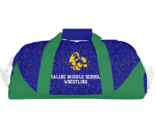 Duffle Bag, Saline Middle School Wrestling, Wrestling, Teamtime, Team time, sublimation, custom sports apparel, team uniforms, spirit wear, spiritwear, sports uniforms, custom shirts, team store, custom team store, fundraiser sports, apparel fundraiser