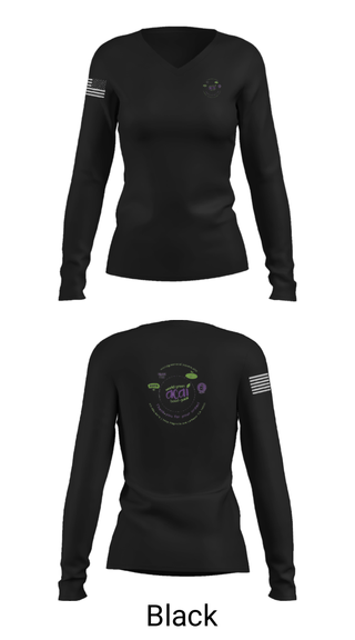 Women's Long Sleeve Vneck Shirt, World green açaí bowl, , Teamtime, Team time, sublimation, custom sports apparel, team uniforms, spirit wear, spiritwear, sports uniforms, custom shirts, team store, custom team store, fundraiser sports, apparel fundraiser