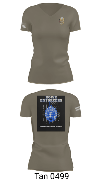 Rowe Enforcers 68406360 Women's Short Sleeve V-neck Shirt - 36