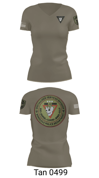 SSD 74989347 Women's Short Sleeve V-neck Shirt - 36