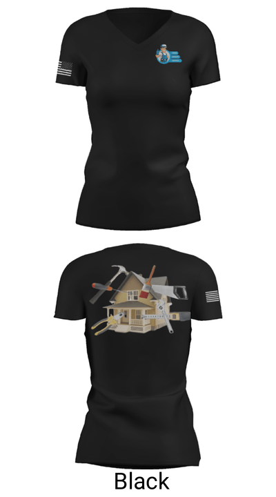 Castillo's painting 13052054 Women's Short Sleeve V-neck Shirt - 14