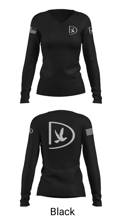Vulcan Digital 51917282 Women's Long Sleeve V-neck Shirt - 13