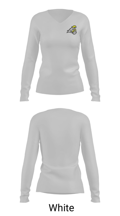 Palco Senior High School Basketball 77633277 Women's Long Sleeve V-neck Shirt - 6