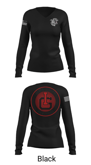 Women's Long Sleeve Vneck Shirt, Iowa-Grant Elementary School, Spirit Store, Teamtime, Team time, sublimation, custom sports apparel, team uniforms, spirit wear, spiritwear, sports uniforms, custom shirts, team store, custom team store, fundraiser sports, apparel fundraiser