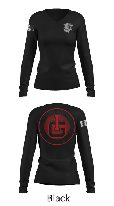 Iowa-Grant Elementary School 94839916 Women's Long Sleeve V-neck Shirt - 13