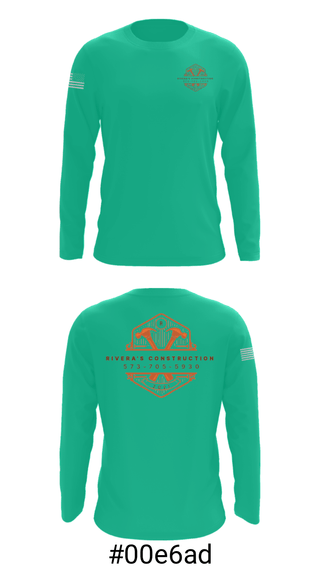 Long Sleeve Performance Shirt, Rivera's Construction, , Teamtime, Team time, sublimation, custom sports apparel, team uniforms, spirit wear, spiritwear, sports uniforms, custom shirts, team store, custom team store, fundraiser sports, apparel fundraiser