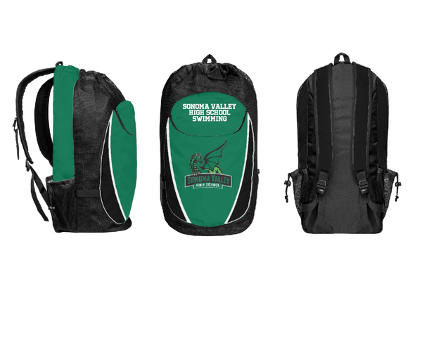 Gear Bag, Sonoma Valley High School Swimming, Swimming, Teamtime, Team time, sublimation, custom sports apparel, team uniforms, spirit wear, spiritwear, sports uniforms, custom shirts, team store, custom team store, fundraiser sports, apparel fundraiser