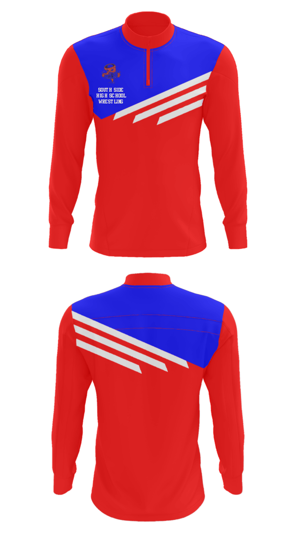 Quarter Zip Jacket, South Side High School Wrestling, Wrestling, Teamtime, Team time, sublimation, custom sports apparel, team uniforms, spirit wear, spiritwear, sports uniforms, custom shirts, team store, custom team store, fundraiser sports, apparel fundraiser