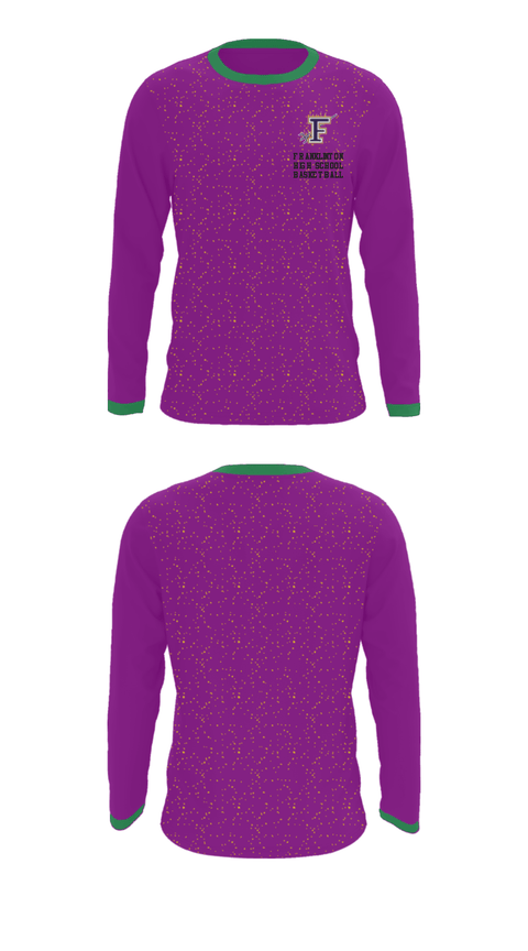 Long Sleeve Performance Shirt, Franklinton High School Basketball, Women's Basketball, Teamtime, Team time, sublimation, custom sports apparel, team uniforms, spirit wear, spiritwear, sports uniforms, custom shirts, team store, custom team store, fundraiser sports, apparel fundraiser