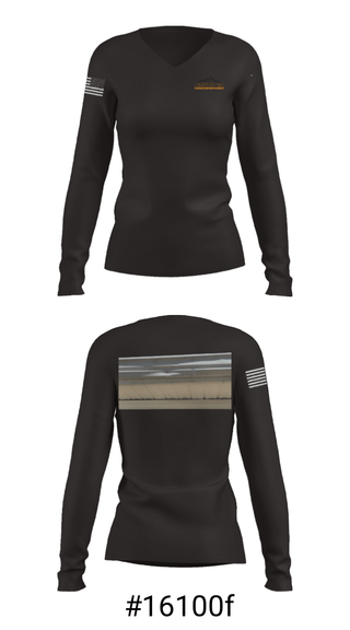 Women's Long Sleeve Vneck Shirt, North GA Gutters And Roofing, , Teamtime, Team time, sublimation, custom sports apparel, team uniforms, spirit wear, spiritwear, sports uniforms, custom shirts, team store, custom team store, fundraiser sports, apparel fundraiser