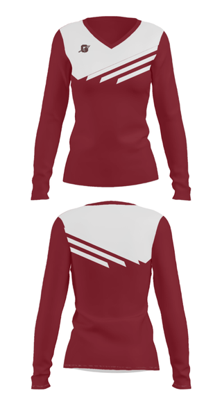Women's Long Sleeve Vneck Shirt, Ganado High School, Spirit Store, Teamtime, Team time, sublimation, custom sports apparel, team uniforms, spirit wear, spiritwear, sports uniforms, custom shirts, team store, custom team store, fundraiser sports, apparel fundraiser