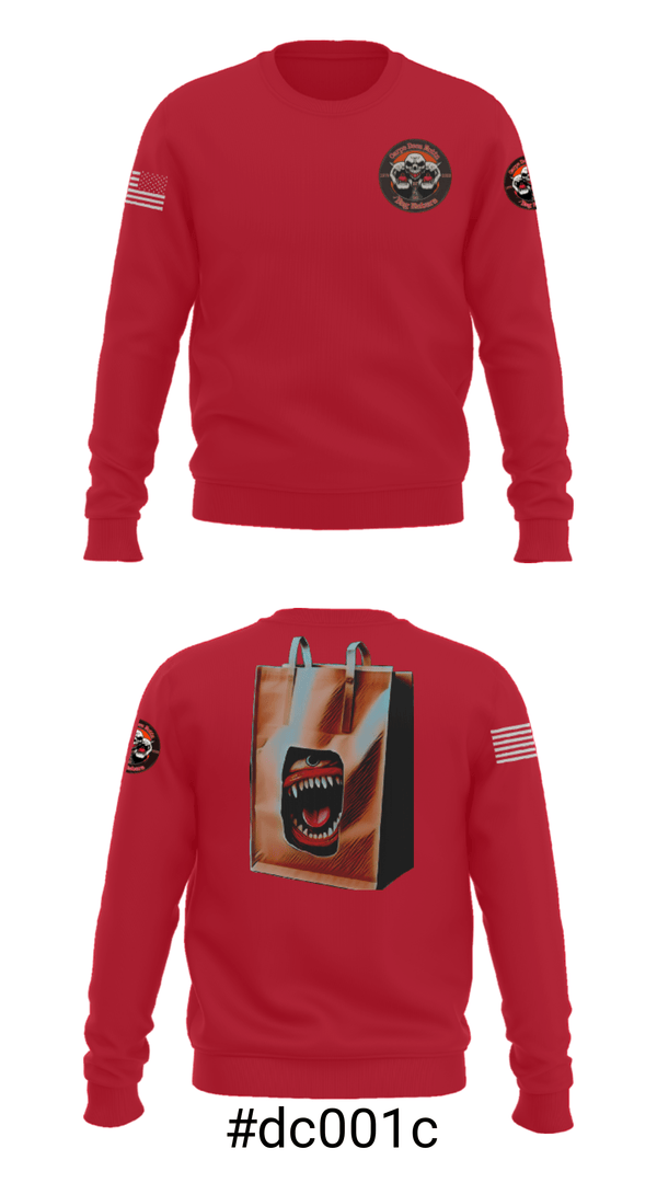 Crew Neck Sweatshirt, The A.Z. Bag Eaters, Football, Teamtime, Team time, sublimation, custom sports apparel, team uniforms, spirit wear, spiritwear, sports uniforms, custom shirts, team store, custom team store, fundraiser sports, apparel fundraiser