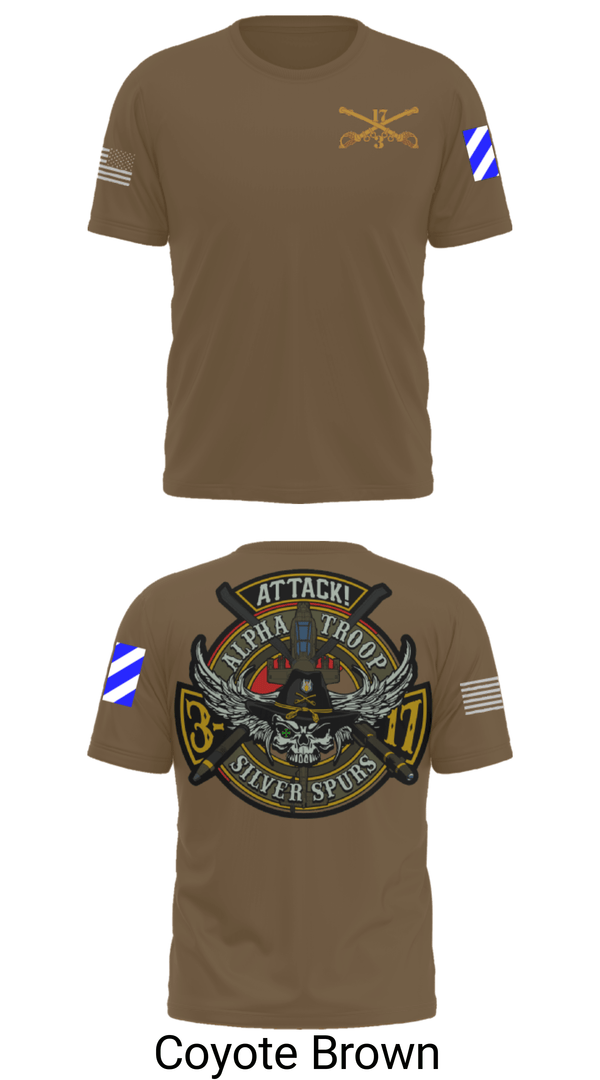 Short Sleeve Performance Shirt, A/3-17 ACS, Army, Teamtime, Team time, sublimation, custom sports apparel, team uniforms, spirit wear, spiritwear, sports uniforms, custom shirts, team store, custom team store, fundraiser sports, apparel fundraiser