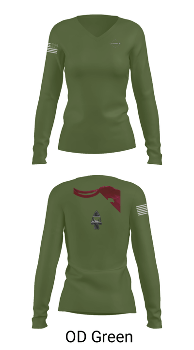Alpha, 4, Apaches 64574803 Women's Long Sleeve V-neck Shirt - 31
