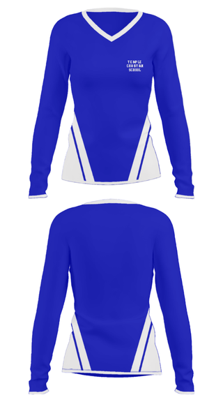 Women's Long Sleeve Vneck Shirt, Temple Christian School, Spirit Store, Teamtime, Team time, sublimation, custom sports apparel, team uniforms, spirit wear, spiritwear, sports uniforms, custom shirts, team store, custom team store, fundraiser sports, apparel fundraiser
