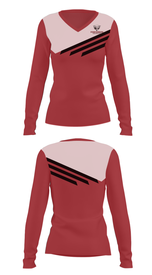 Women's Long Sleeve Vneck Shirt, Paso Robles High School Basketball, Men's Basketball, Teamtime, Team time, sublimation, custom sports apparel, team uniforms, spirit wear, spiritwear, sports uniforms, custom shirts, team store, custom team store, fundraiser sports, apparel fundraiser