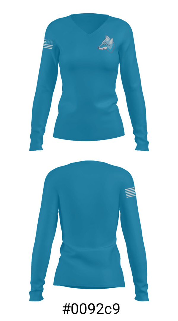Women's Long Sleeve Vneck Shirt, Hal E Clark Middle School Wrestling, Wrestling, Teamtime, Team time, sublimation, custom sports apparel, team uniforms, spirit wear, spiritwear, sports uniforms, custom shirts, team store, custom team store, fundraiser sports, apparel fundraiser
