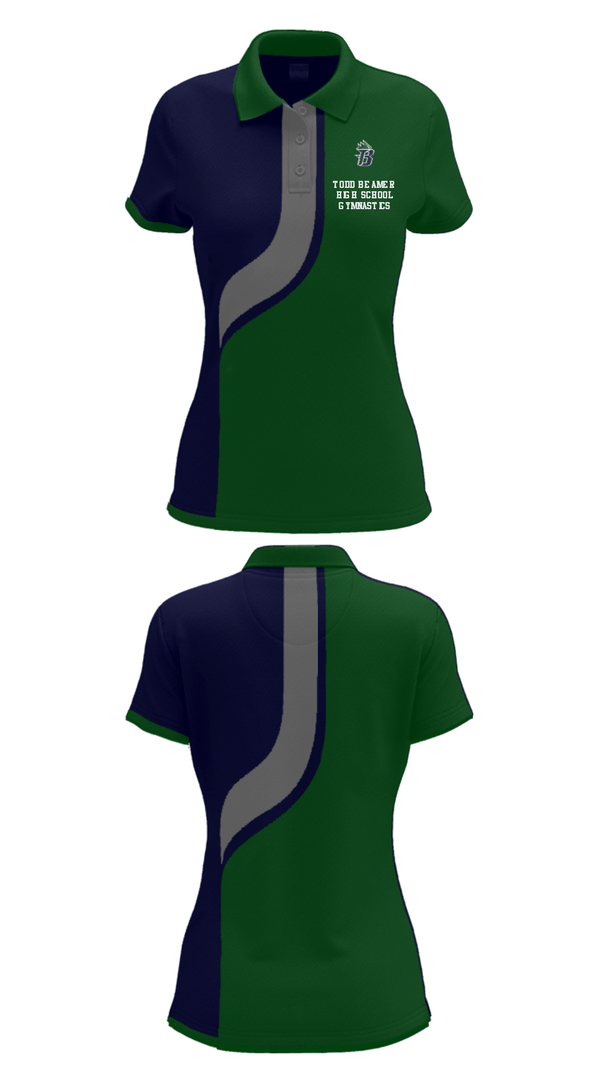 Women's Short Sleeve Performance Polo, Todd Beamer High School Gymnastics, Spirit Store, Teamtime, Team time, sublimation, custom sports apparel, team uniforms, spirit wear, spiritwear, sports uniforms, custom shirts, team store, custom team store, fundraiser sports, apparel fundraiser