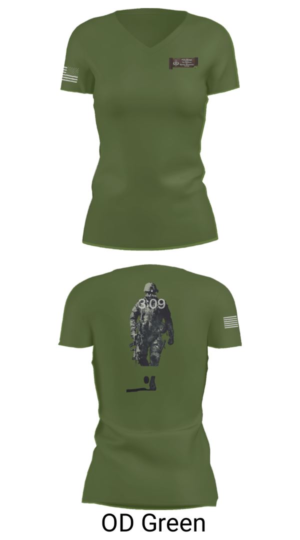 Women's Short Sleeve Vneck Shirt, , Army, Teamtime, Team time, sublimation, custom sports apparel, team uniforms, spirit wear, spiritwear, sports uniforms, custom shirts, team store, custom team store, fundraiser sports, apparel fundraiser