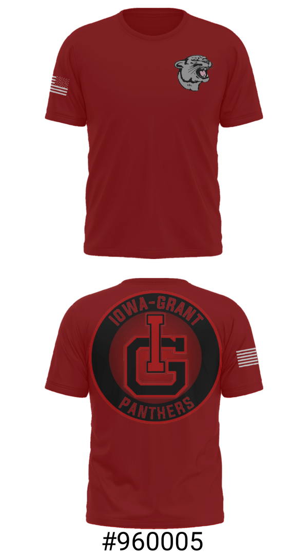 Short Sleeve Performance Shirt, Iowa-Grant Elementary School, Spirit Store, Teamtime, Team time, sublimation, custom sports apparel, team uniforms, spirit wear, spiritwear, sports uniforms, custom shirts, team store, custom team store, fundraiser sports, apparel fundraiser