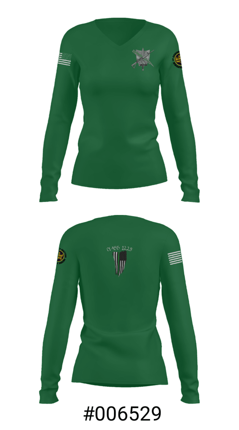 Women's Long Sleeve Vneck Shirt, Class 1228Class 1228Class 1228 new, Police, Teamtime, Team time, sublimation, custom sports apparel, team uniforms, spirit wear, spiritwear, sports uniforms, custom shirts, team store, custom team store, fundraiser sports, apparel fundraiser