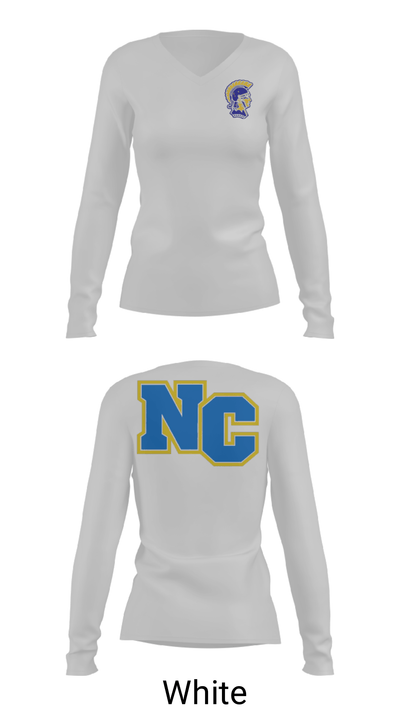 North County Middle School Basketball 26416577 Women's Long Sleeve V-neck Shirt - 6